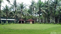 Tamu yang menginap di Club Med Bintan bisa belajar untuk patting atau memukul di lapangan hijau di depan pantai pribadi Club Med Bintan. Gratis (Bonauli/detikTravel)
