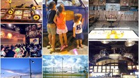 Si kecil suka pesawat terbang atau sepeda? Mampirlah ke Soek Seng 1954 Bicycle Cafe di Seletar Aerospace View. Mereka bisa melihat pesawat lepas landas sambil menikmati interior kafe yang serba sepeda. Foto: Singapore Motherhood