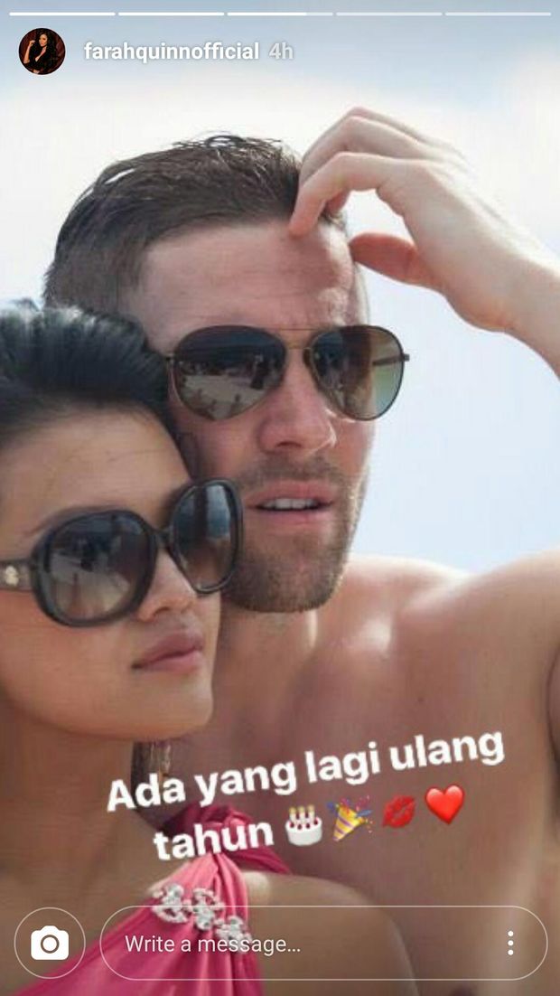   Mesranya Farah Quinn di Hari Ulang Tahun Kekasih
