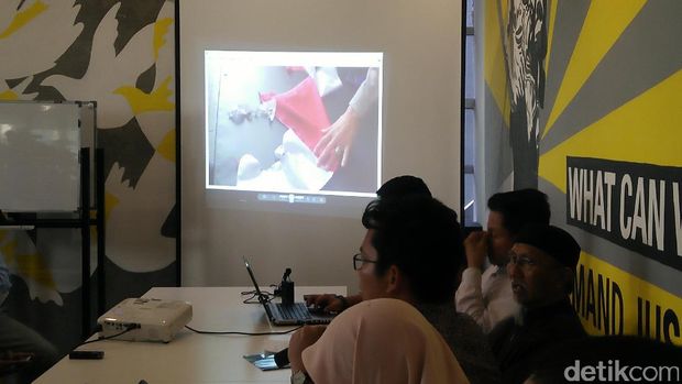 Aktivis HAM menggelar jumpa pers soal Ponpes Ibnu Mas'ud di Bogor.