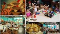 Sesuai namaya, Eat Play Love memungkinkan si kecil makan dan puas bermain. Apalagi untuk mereka yang senang membuat kerajinan tangan seperti menggunting, mengelem dan lainnya. Eat Play Love ada di Aliwal Arts Center. Foto: Singapore Motherhood