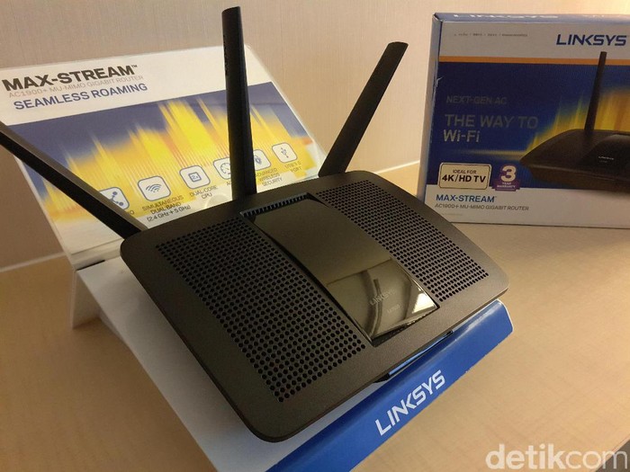 LinkSys EA7500. Foto: yud/detikINET LinkSys EA7500. Foto: yud/detikINET