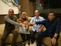 Mulyadi (paling kanan) bertemu dengan pengurus PAN, PPP dan Demokrat.