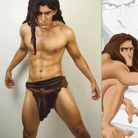 J Stryker jadi Tarzan, lengkap dengan rambut panjang gimbal. Mirip banget kan? Foto: dok. Instagram