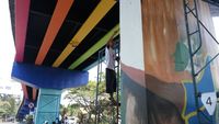 Mural pada flyover ini juga dilombakan
