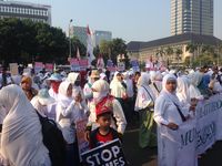 Massa Bela Rohingya 169 Mulai Datangi Kawasan Monas