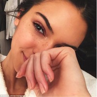 Mau dalam kondisi apapun, Kendall Jenner tetap cantik. Ini foto muka bantal versi Kendall. Foto: dok. Instagram