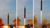 Pengamat mencatat, rudal ini melesat dalam daya jangkau yang cukup untuk mencapai Guam, pulau di pasifik yang merupakan wilayah AS, yang berjarak sekitar 3.400km dari Pyongyang. 
