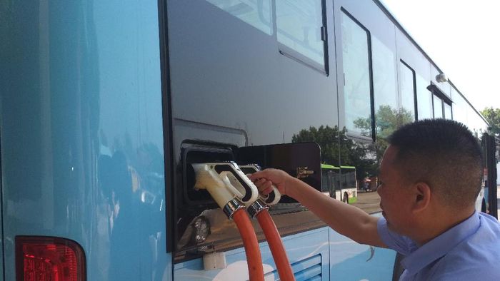 Bus listrik di China.Foto: Feby Dwi Sutianto Bus listrik di China.Foto: Feby Dwi Sutianto