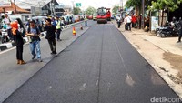 Begini penampakan jalan yang telah diaspal, Sabtu (15/9/2017).