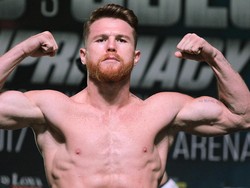Keberhasilan mengawinkan empat gelar juara tinju dunia membuat Canelo Álvarez dapat pemasukan besar. Di sepanjang 2019 petinju asal Meksiko ini berhasil mendapat 84,5 juta euro (Rp 1,313 triliun). (AFP PHOTO / John GURZINSKI)