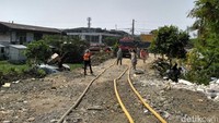 Suasana di dekat lokasi kebakaran. 