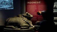 Melalui beberapa foto yang diambil pada tahun 2017, arca tersebut dipamerkan di ruangan museum tanpa pelindung kaca atau sekat. Di samping arca diberi keterangan yang dapat dibaca pengunjung. Foto: ANTARA Foto