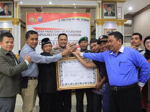 Polrestabes Surabaya Ajak Perguruan Silat Jaga Keamanan Bersama