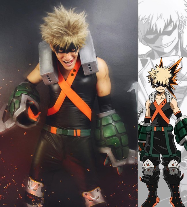 Selain Pangeran Disney, Stryker juga sering menirukan karakter anime dan manga Jepang. Salah satunya Bakugou Katsuki dari anime Boku no Hero Academia. Foto: dok. Instagram