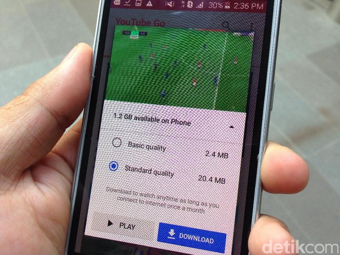 Aplikasi YouTube Go. Foto: agus/detikINET Aplikasi YouTube Go. Foto: agus/detikINET