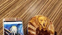 Lukisan Van Gogh yang terkenal The Scream juga tampak nyata dalam goresan latte art 3 D ini.Foto: Instagram My Cofi
