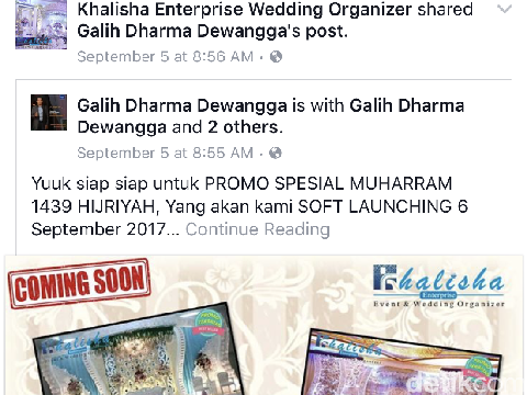 Bos wedding organizer ditangkap karena bawa kabur uang calon pengantin.