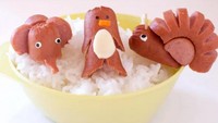 Nah, kalau ini ada gajah, penguin dan siput. Anda bisa mengkombinasikan ketiganya untuk pelengkap bekal anak.