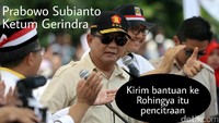 Ketum Partai Gerindra Prabowo Subianto menyebut bantuan yang dikirimkan hanya bentuk pencitraan semata. Hal tersebut disampaikan Prabowo saat berorasi dalam Aksi Bela Rohingya 169. Kalau kita kuat, kaum Rohingya kita bantu. Kalaupun kita sekarang kirim bantuan, menurut saya, itu pencitraan. Kirim bantuan pun tak sampai kadang-kadang, kata Prabowo.