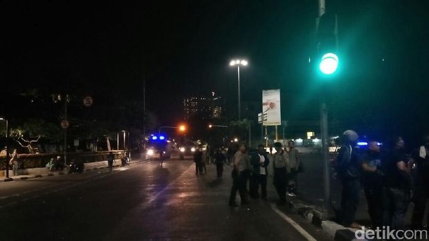 Suasana di sekitar lokasi Gedung LBH Jakarta