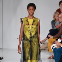 A model walks the runway for Calvin Klein Collection fashion show during New York Fashion Week  on September 7, 2017 in New York City.  (Photo by Slaven Vlasic/Getty Images)