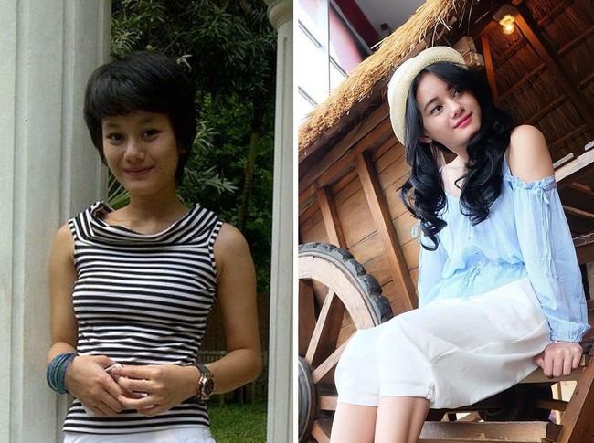 Dinda Hauw yang dulu dikenal sering tampil bergaya tomboy. Kini bintang film Surat Kecil Untuk Tuhan itu terlihat cantik mengenakan dress dengan rambut panjangnya. Foto: Instagram