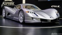Sebuah perusahan rintisan Jepang membuat supercar listrik dan memamerkan di Frankfurt Motor Show.  Foto: Newspress