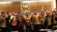 Nono Sampono menerima Tim Presidium Daerah Otonomi Baru di ruang delegasi Nusantara IV, Komplek Parlemen, Senayan, Jakarta, Selasa (19/9/2017).