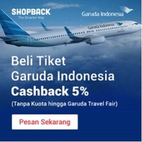 Cashback 5% Setiap Beli Tiket Garuda Indonesia, Bagaimana Caranya?