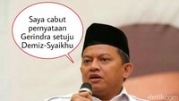 Goncangnya koalisi Gerindra-PKS berawal dari pernyataan Ketua DPD Gerindra Jabar, Mulyadi. Saya cabut pernyataan bahwa Gerindra sudah setuju dengan pasangan Demiz (Deddy Mizwar)-Syaikhu, ucap Mulyadi. Alasannya adalah sikap Syaikhu.