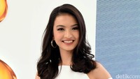 Raline Shah saat ditemui di acara Pantene di kawasan Senayan City, Jakarta, Selasa (19/9/2017). Pool/Noel/detikFoto.