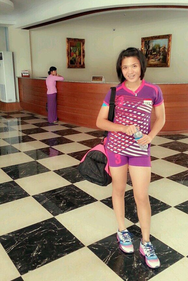 Novriali Yami adalah atlet potensial dengan postur tubuh ideal dan bertinggi badan 170 cm. Berparas cantik dan ia ternyata seorang prajurit TNI AU. Foto: Instagram