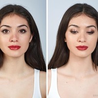 Agar perbandingan antara makeup mahal dan murah ini lebih signifikan terlihat perbedannya, dilakukan beberapa pengujian. Pengujian pertama adalah tes air hujan. Hasilnya, pada foto kiri yaitu wajah yang dipulas dengan makeup murah tampak eyeliner mulai luntur. Sedangkan wajah yang dipulas makeup mahal, semuanya lolos uji tes terpaan air. Maskara dan eyeliner terbukti waterproof. Foto: Dok. Bright Side