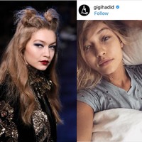 Model terkenal dari Amerika Serikat yang merupakan kekasih dari Zayn Malik ini terlihat memposting foto dirinya tanpa makeup dalam akun Instagramnya. Walaupun dengan muka baru bangun tidur dan latar belakang foto masih di tempat tidur, Gigi Hadid tetap terlihat cantik tanpa pulasan makeup. Foto: Dok. Getty Images, Instagram
