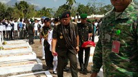 Panglima TNI mengatakan bahwa kondisi TMP Seroja Baucau sebelumnya sangat tidak terawat dan sebagian makam rusak. Dok. Puspen TNI.