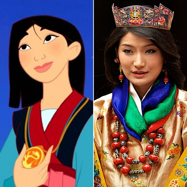 Rambut hitam Mulan yang indah dan panjang mengingatkan pada sosok Ratu Jetsun Pema dari Bhutan. Foto: Dok. Getty Images, Disney