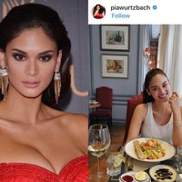 Pia Wurtzbach atau dikenal dengan nama Pia Romero yang berdarah Jerman-Filipina merupakan Miss Universe 2015. Tentu saja kecantikannya sudah tidak diragukan lagi. Dalam fotonya di Instagram pribadinya yang memperlihatkan ia tengah makan dan hanya menggunakan kaos putih tak berlengan pun Pia tetap terlihat cantik dengan senyumnya yang mempesona. Foto: Dok. Getty Images, Instagram