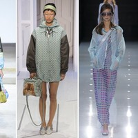 Sentuhan athleisure masih akan hadir di 2018. Untuk menggambarkannya, para desainer London mulai dari Mary katrantzou sampai Emporio Armani berkreasi membuat jas hujan yang kekinian, bahkan bisa tetap stylish dipakai saat cuaca cerah. Foto: dok. Vogue
