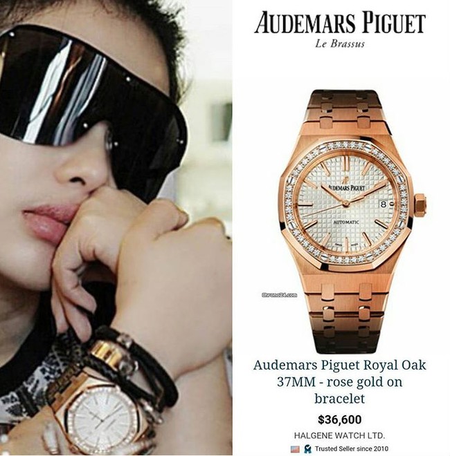 Audemars Piguet seri Royal Oak dengan sabuk rosegold Rp 475 juta. Foto: Instagram/fashionsyahrini