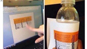 Contekan yang dijadikan kemasang botol. (Foto: istimewa)