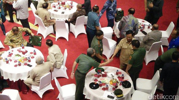 Prabowo Subianto juga hadir di acara silaturahmi di Mabes TNI