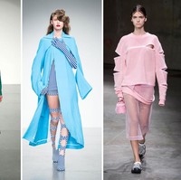 Koleksi desainer di London memberi trik untuk membuat busana tampil lebih elegan, yaitu dengan teknik potongan yang tidak beraturan. Guntingan asimetris di baju sampai rok menjadi statenent pada busana-busana ini. Foto: dok. Vogue