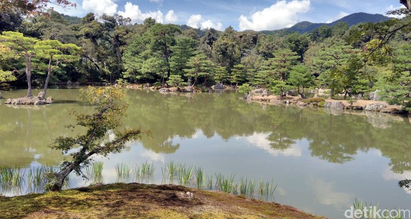 Suasana di sekitar kuil cukup asri dengan kolam besar dan pepohonan rindang di sekelilingnya (Hans/detikTravel) Suasana di sekitar kuil cukup asri dengan kolam besar dan pepohonan rindang di sekelilingnya (Hans/detikTravel)