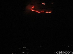 Sulit Padamkan Api di Gunung Salasih, Petugas Andalkan Embun