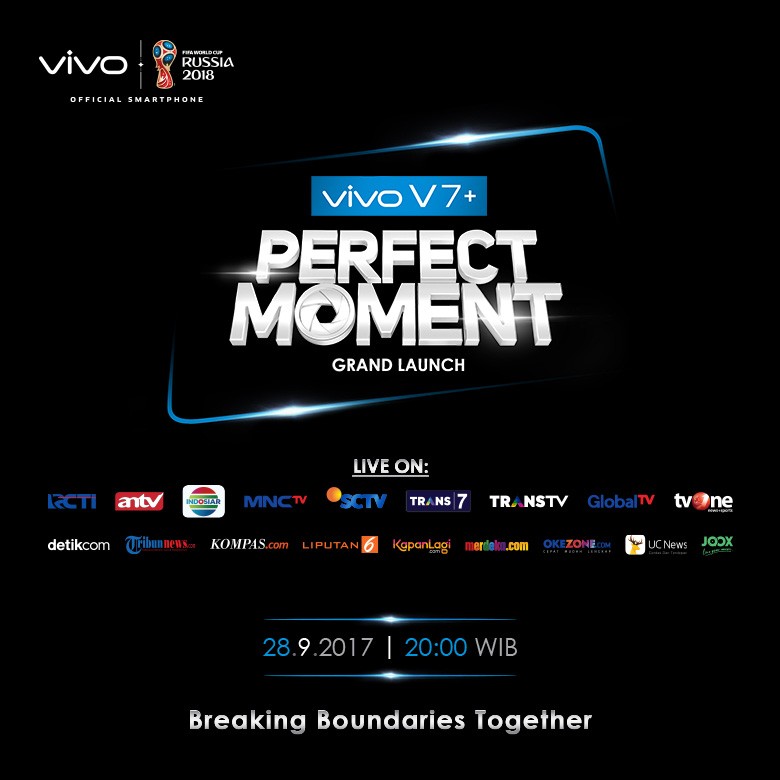 Peluncuran Vivo V7+ Disiarkan Langsung di 9 Stasiun TV Nasional Peluncuran Vivo V7+ Disiarkan Langsung di 9 Stasiun TV Nasional