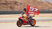 Marc Marquez menang lagi di seri berikutnya, MotoGP Aragon, yang membuatnya naik ke puncak klasemen MotoGP (Dan Istitene/Getty Images)