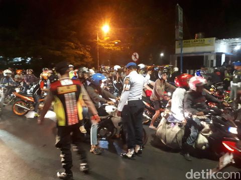 Razia kendaraan bermotor di Mayangkara/