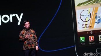 Ada banyak loyalis Galaxy Note di Indonesia. Meski tahun kemarin tidak dirilis, mereka tetap menanti. Terima kasih sudah mau menunggu (Galaxy Note 8-red), kata Jaehoon Kwon saat acara peluncuran di Jakarta, Senin (25/9/2017). (Foto: detikINET/Ari Saputra)