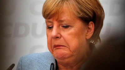 Ekspresi-ekspresi Merkel Pasca Menang Pemilu Jerman untuk ke-4 Kalinya